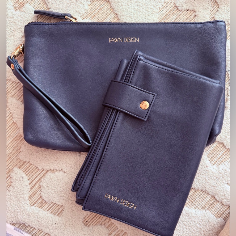 Fawn Diaper Changing Clutch Navy